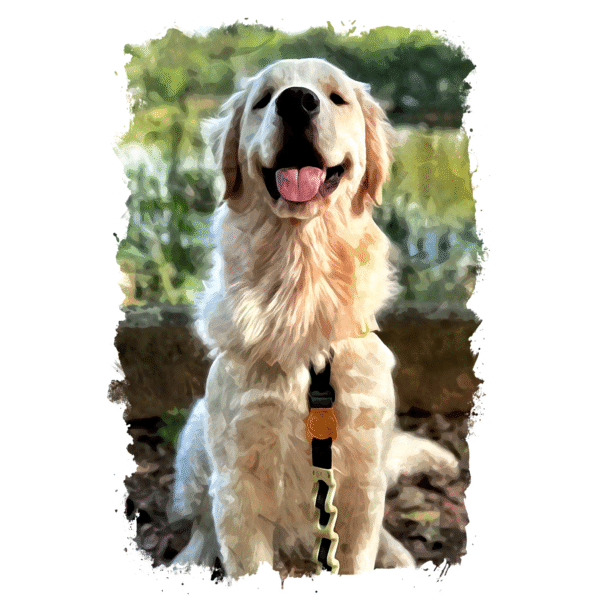 Digital Watercolour Image Dog Portrait