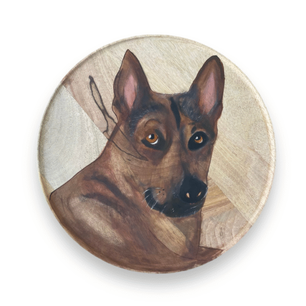 dogroundwood2.png Custom hand painted dog portrait in round wood